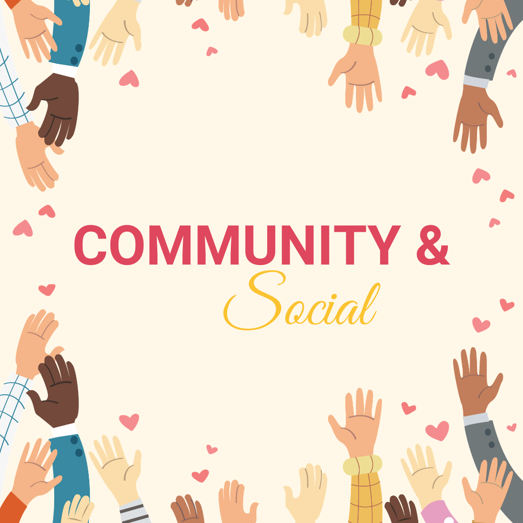 Community and Social Placecard